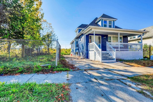 bungalow featuring a porch