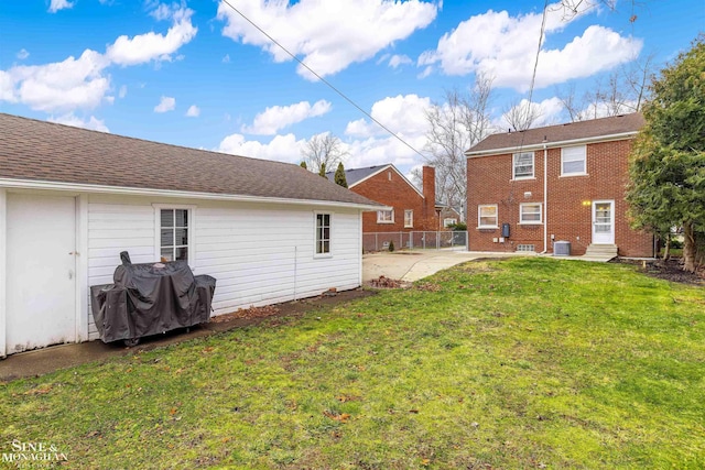 view of yard with a patio and cooling unit