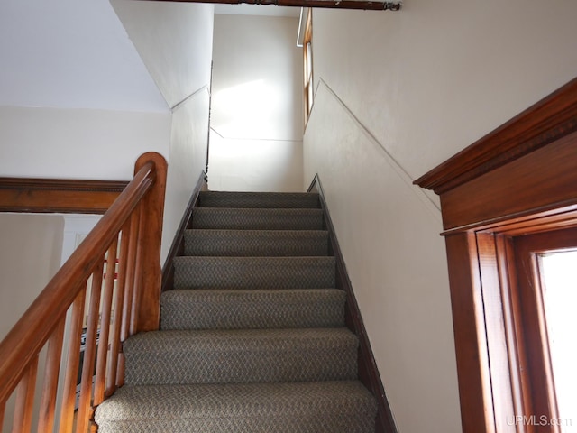 view of stairway