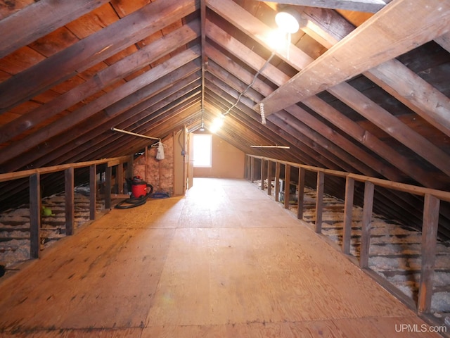 view of attic