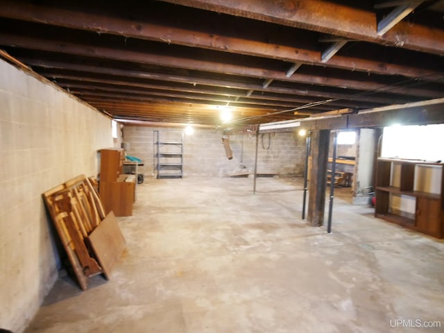 view of basement