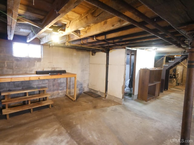 view of basement