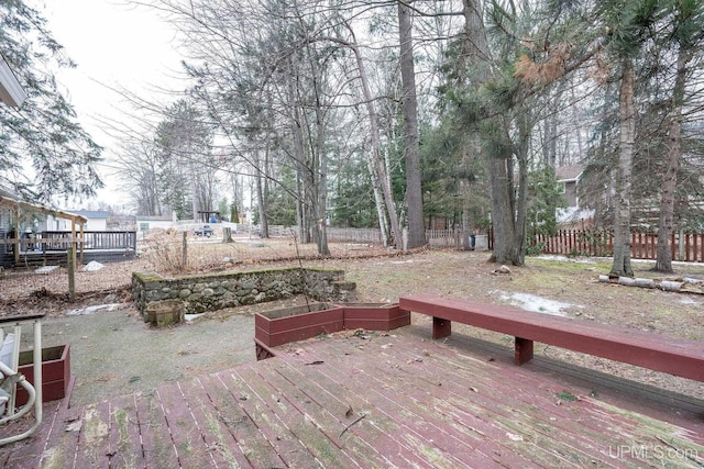 view of wooden terrace