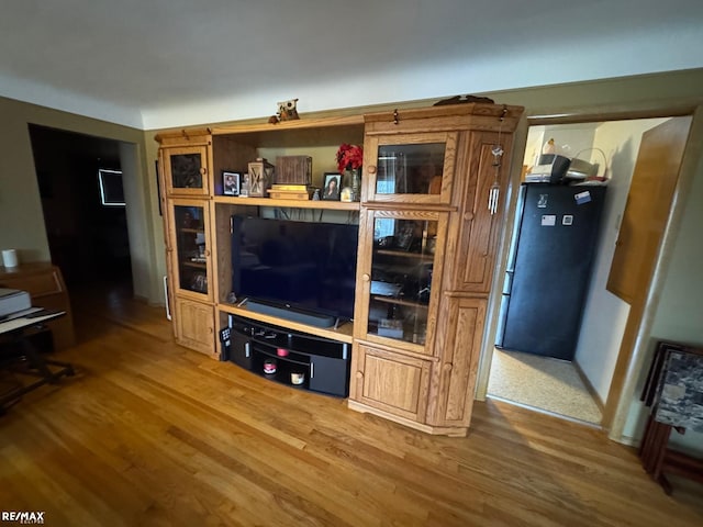 living room with wood-type flooring