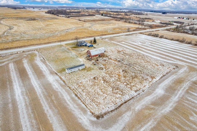 aerial view with a rural view