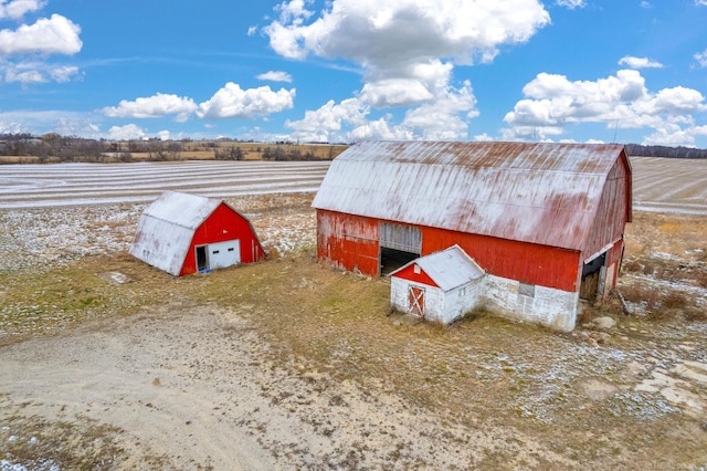 view of outdoor structure featuring a rural view