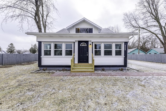 view of bungalow-style home