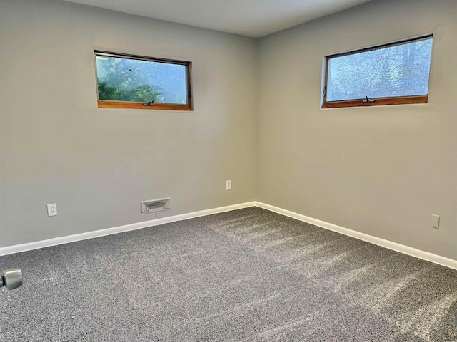 unfurnished room with carpet floors