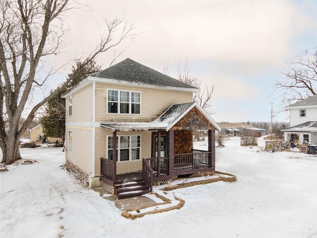 view of front of home with a porch