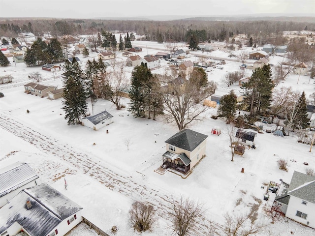 view of snowy aerial view