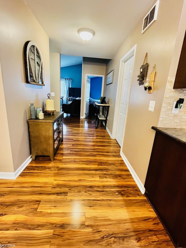 hallway featuring light hardwood / wood-style floors