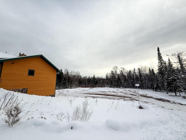 view of snowy yard