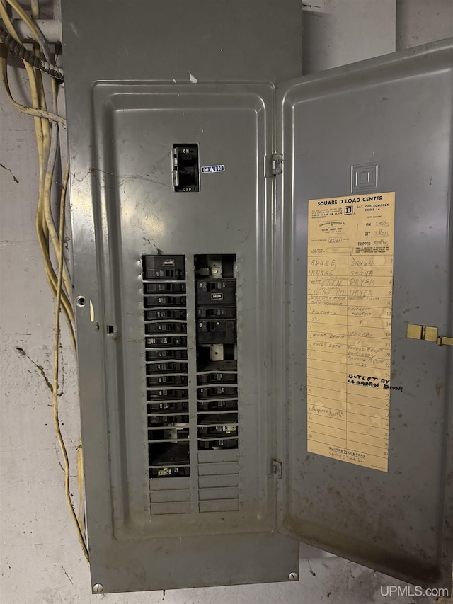 utility room with electric panel