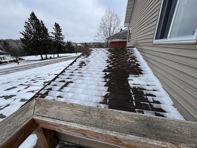 view of snowy yard