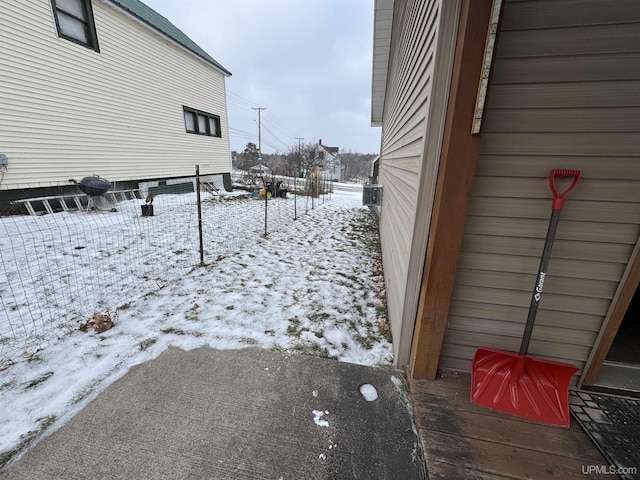 view of snowy yard