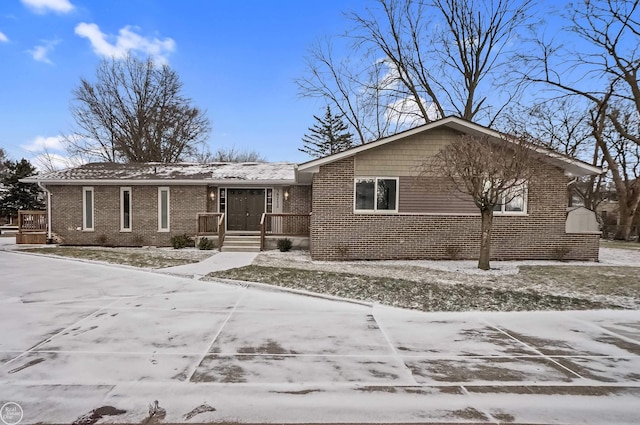 ranch-style home with brick siding