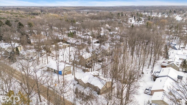 view of snowy aerial view