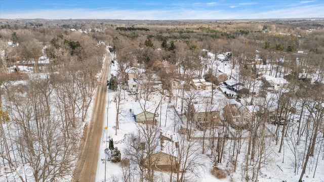 view of snowy aerial view