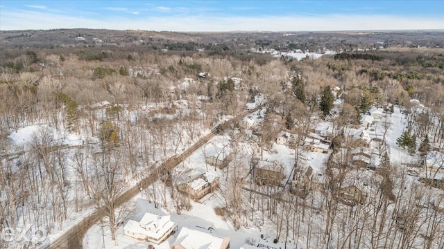 view of snowy aerial view