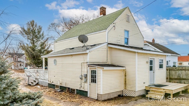 view of rear view of property