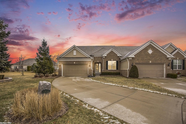 view of front of home featuring a garage