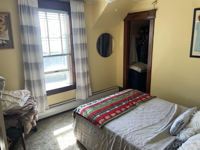 bedroom featuring carpet floors and multiple windows