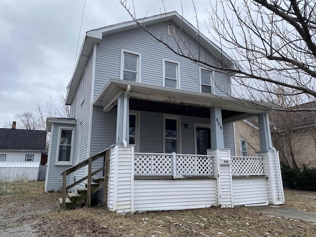 view of front facade with a porch