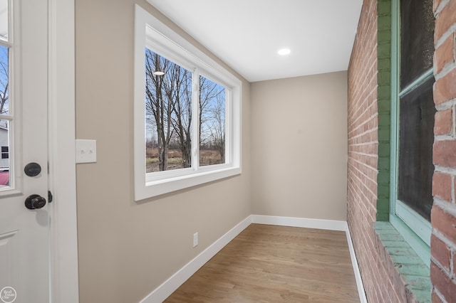 entryway with light wood-type flooring