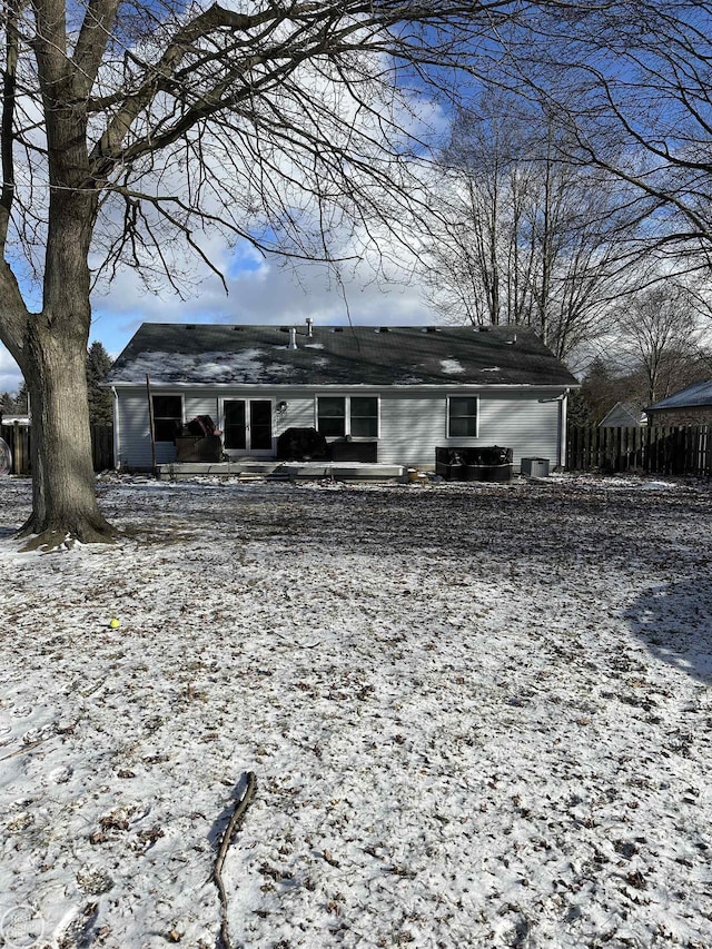 view of front of property with cooling unit