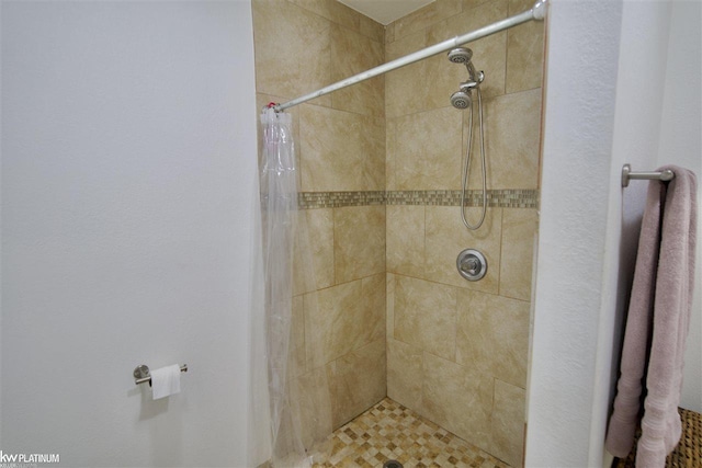 bathroom featuring walk in shower