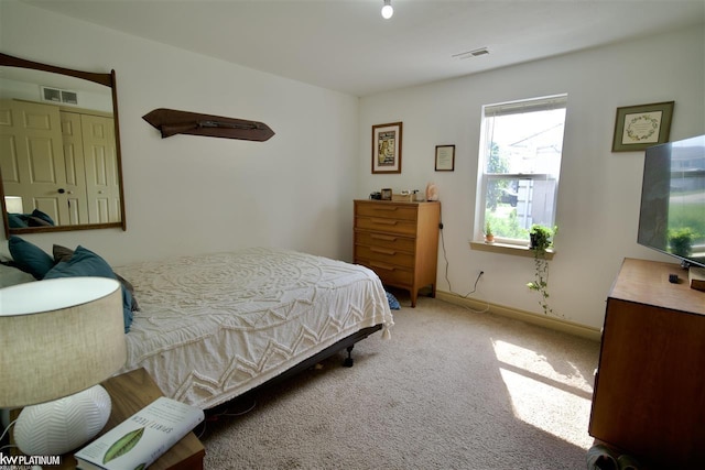 view of carpeted bedroom