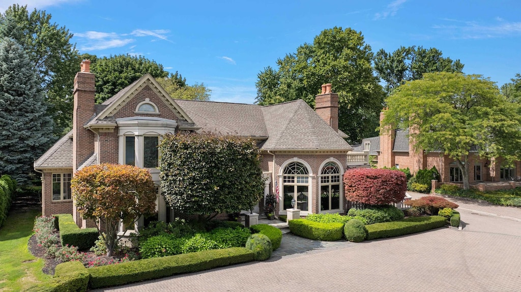 view of front of property with french doors