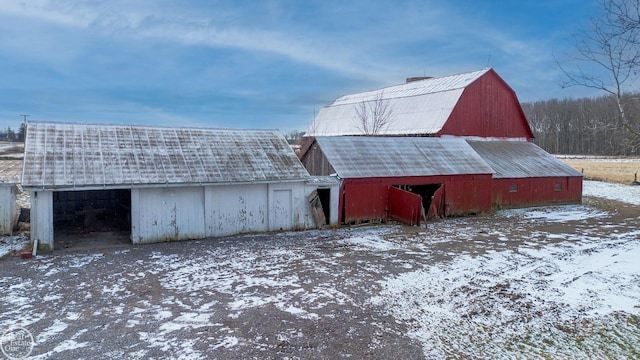 view of snow covered structure