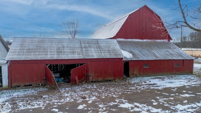 view of snow covered structure