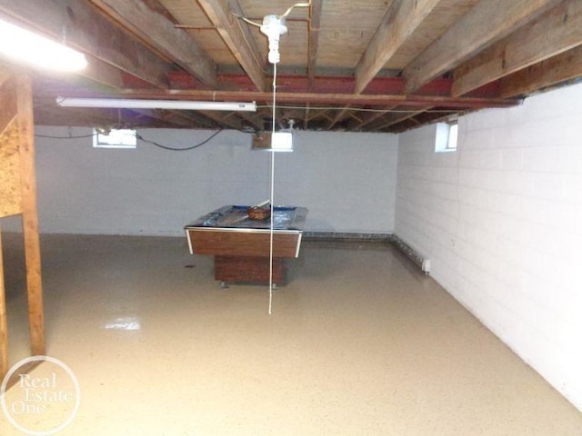 view of basement