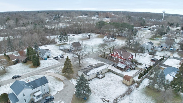 view of snowy aerial view