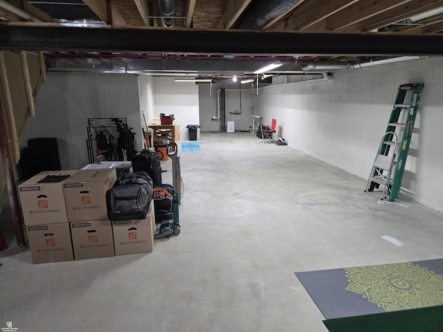 view of basement