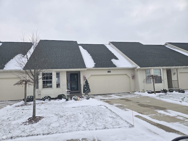 view of front facade with a garage