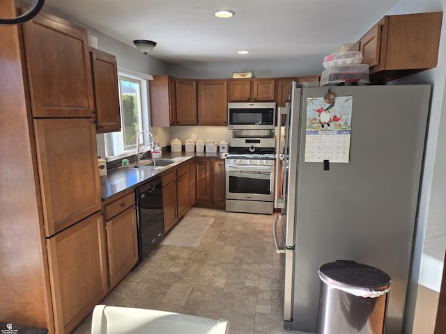 kitchen featuring appliances with stainless steel finishes and sink