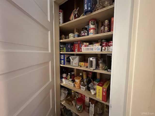 view of pantry