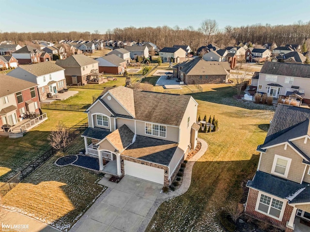 birds eye view of property