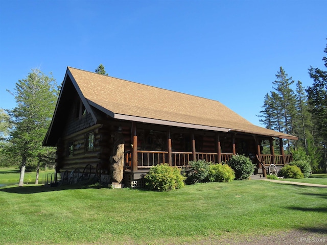 exterior space with a yard