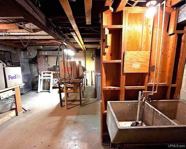 view of basement