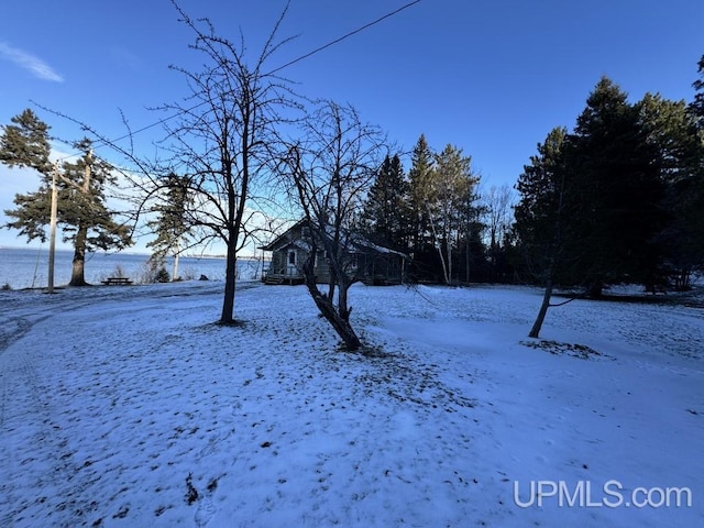 view of snowy yard