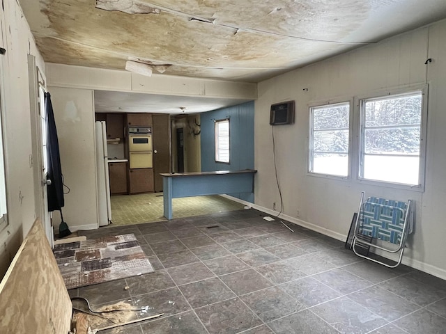 interior space with an AC wall unit