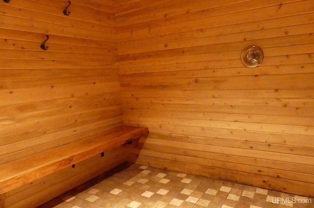 view of sauna