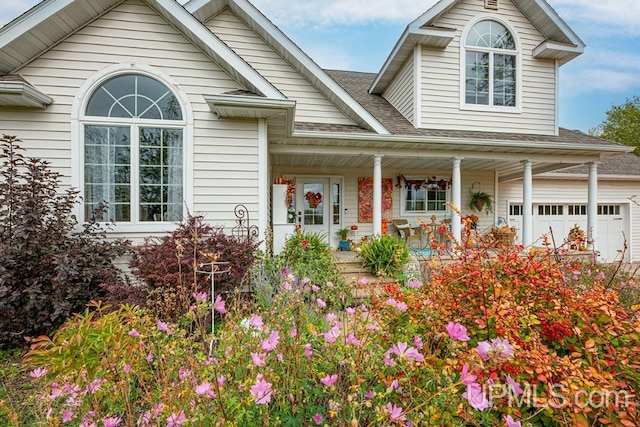 view of front of home with a porch