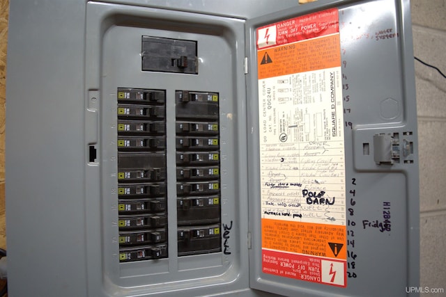 utility room with electric panel