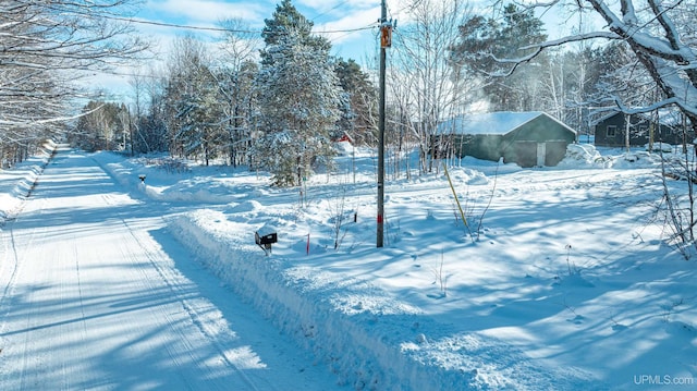 view of snowy yard