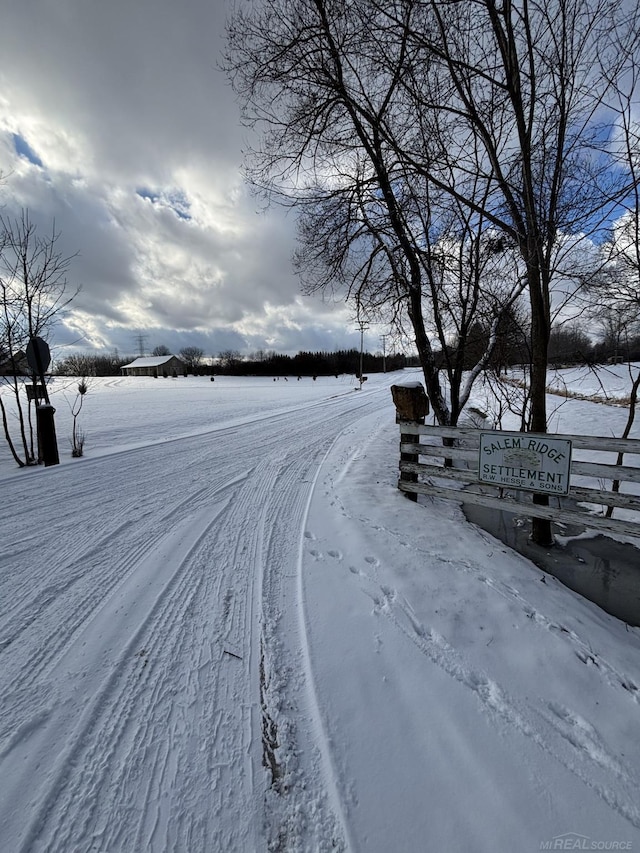 view of road